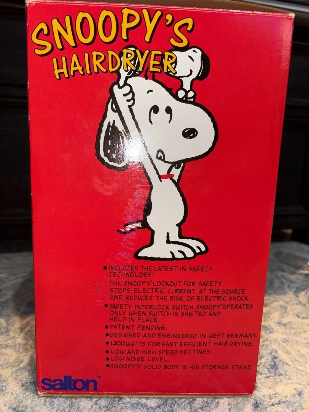 Snoopy White Dog Hairdryer Hair Accessory by Salton